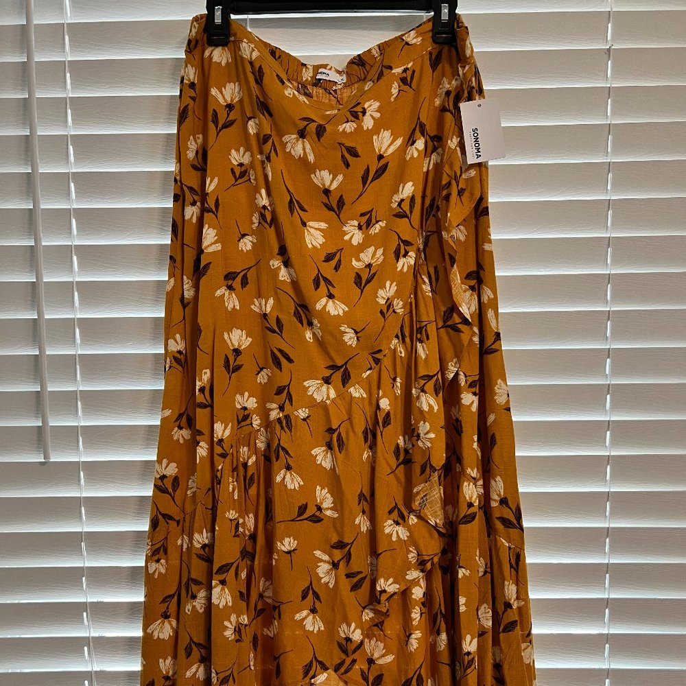 NWT SONOMA Asymmetrical Midi Skirt XL